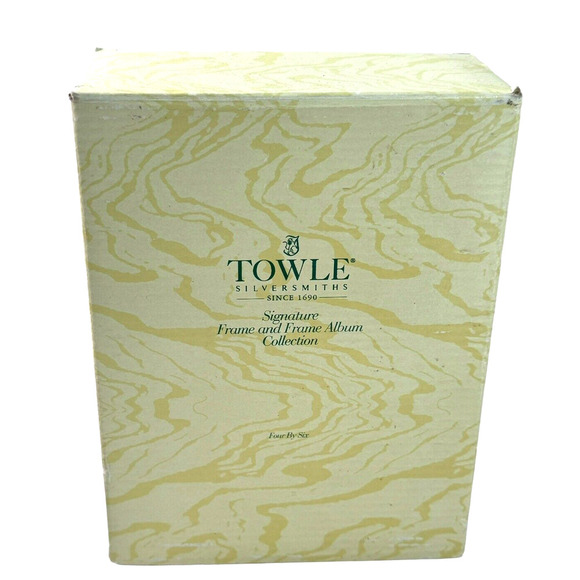 TOWLE Silversmiths Signature Frame and Frame Album Collection 4x6 Floral Pewter - Picture 8 of 9